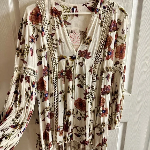 Free People Floral Long Sleeve Dress - Picture 2 of 7